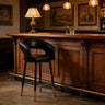 Swivel Modern Leather Open Back Upholstered Counter Stool Image - 10