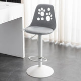 Swivel Paw-Shaped Full Back Bucket Leather Bar Stool Image - 13