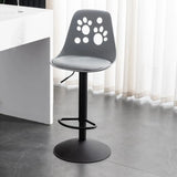 Swivel Paw-Shaped Full Back Bucket Leather Bar Stool Image - 16