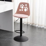 Swivel Paw-Shaped Full Back Bucket Leather Bar Stool Image - 19