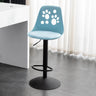 Swivel Paw-Shaped Full Back Bucket Leather Bar Stool Image - 3