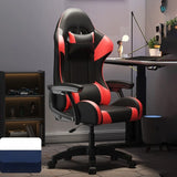 Swivel Pillow Fabric Gaming Office Gray Chair with Headrest Image - 13