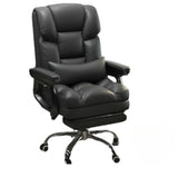 Swivel Reclining Leather Office Chair with Lumbar Support Image - 15