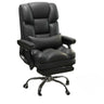 Swivel Reclining Leather Office Chair with Lumbar Support Image - 15