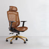 Swivel Red Adjustable Wheels Ergonomic Mesh Office Chair Image - 3