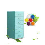 Swivel Steel Vertical Storage Filing Cabinet with Wheels Image - 13