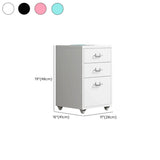 Swivel Steel Vertical Storage Filing Cabinet with Wheels #size