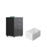 Swivel Steel Vertical Storage Filing Cabinet with Wheels Image - 9
