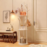 Swivel Tree Shape Nut-Brown Hooks Coat Rack Image - 2