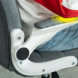 Swivel Tufted Upholstered Task Nylon Casters Office Chair Image - 11