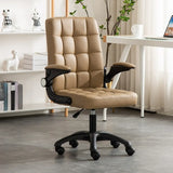Swivel Tufted Upholstered Task Nylon Casters Office Chair Image - 14