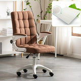 Swivel Tufted Upholstered Task Nylon Casters Office Chair Image - 21