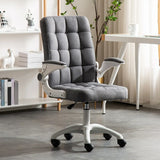 Swivel Tufted Upholstered Task Nylon Casters Office Chair Image - 23