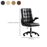 Swivel Tufted Upholstered Task Nylon Casters Office Chair #size