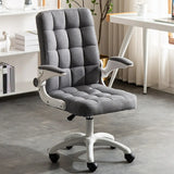 Swivel Tufted Upholstered Task Nylon Casters Office Chair Image - 8