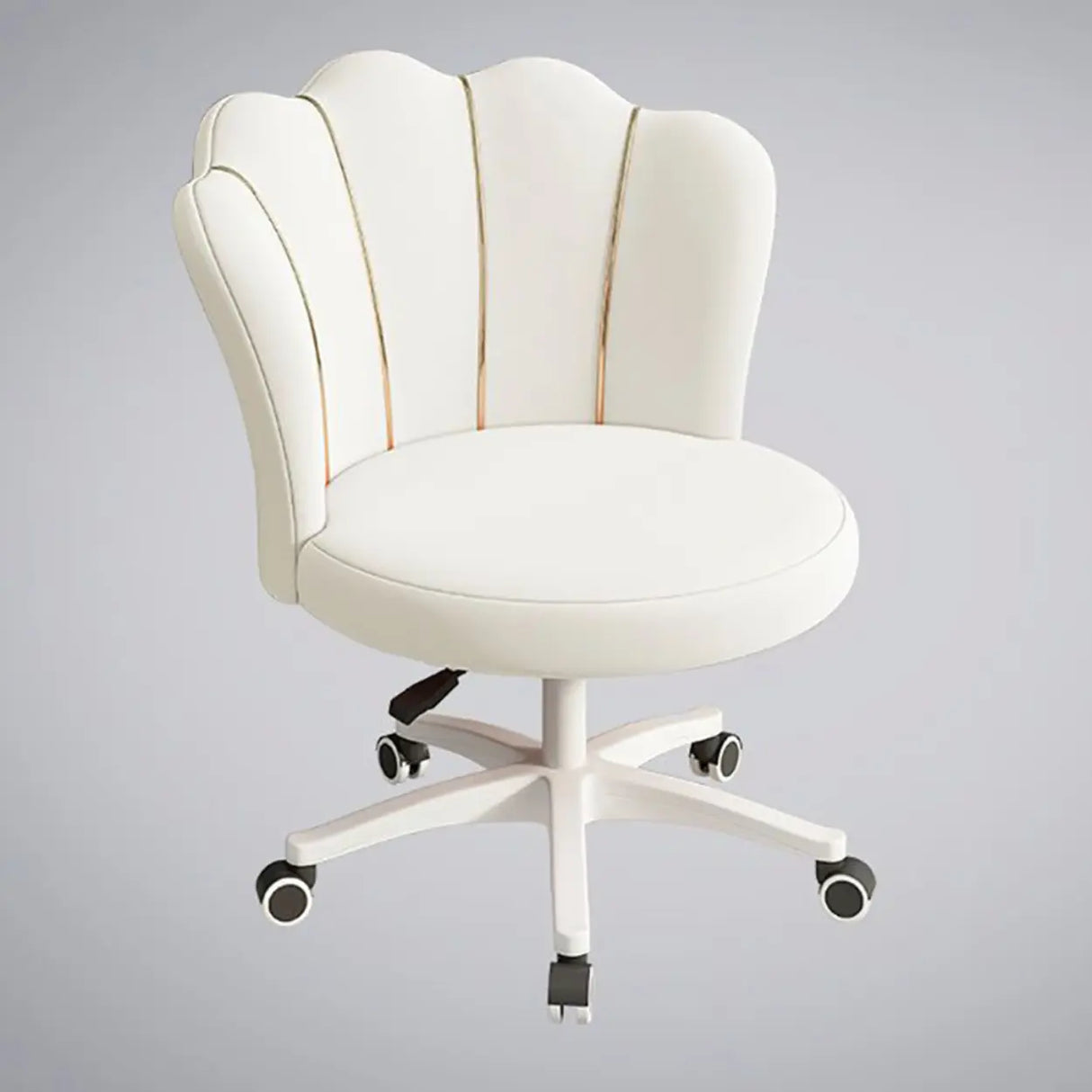 Swivel Upholstered Adjustable Seat Height Office Chair Image - 11