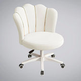 Swivel Upholstered Adjustable Seat Height Office Chair Image - 11