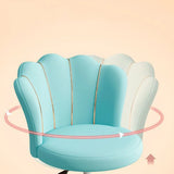 Swivel Upholstered Adjustable Seat Height Office Chair Image - 13