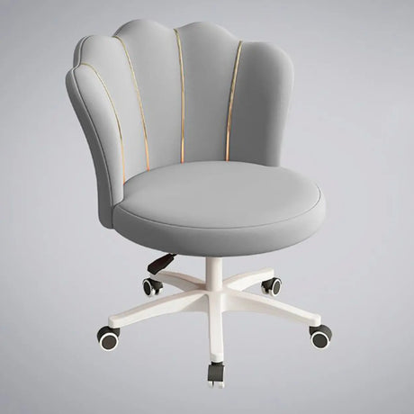 Swivel Upholstered Adjustable Seat Height Office Chair Image - 2