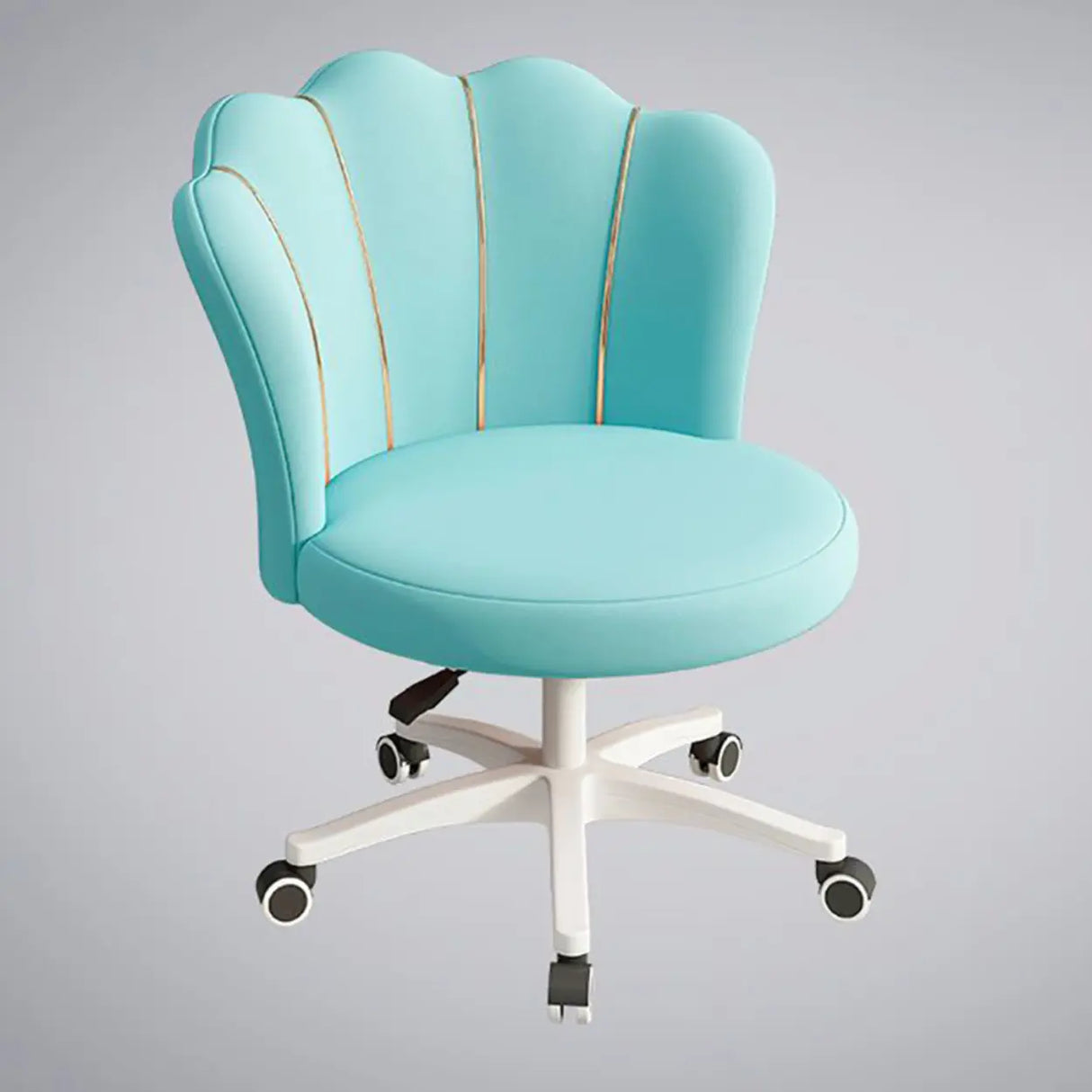 Swivel Upholstered Adjustable Seat Height Office Chair Image - 3