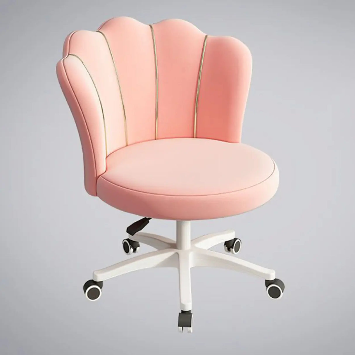 Swivel Upholstered Adjustable Seat Height Office Chair Image - 7
