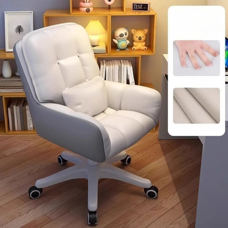 Swivel Upholstered Fabric Adjustable Task Office Chair Image - 2