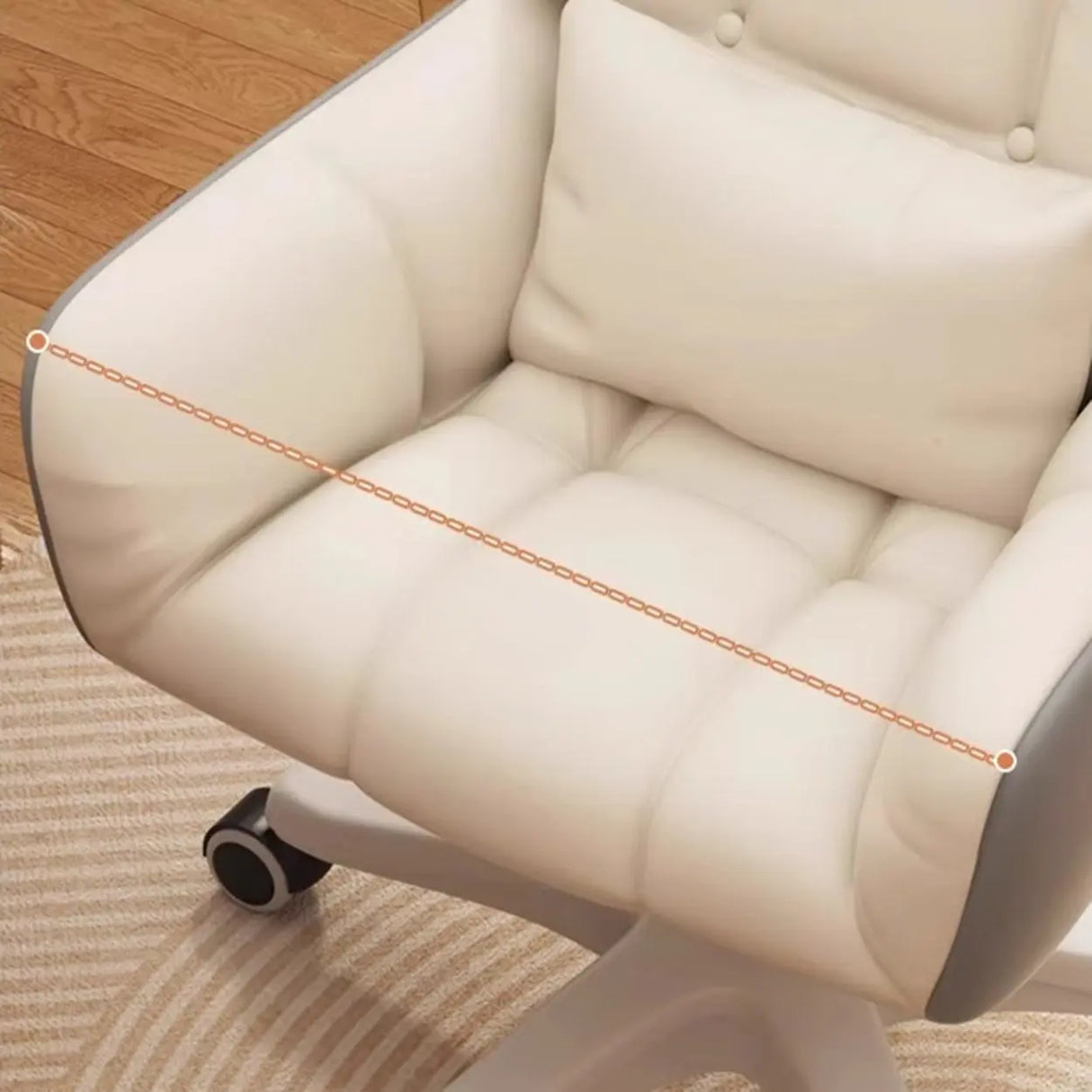 Swivel Upholstered Fabric Adjustable Task Office Chair Image - 16