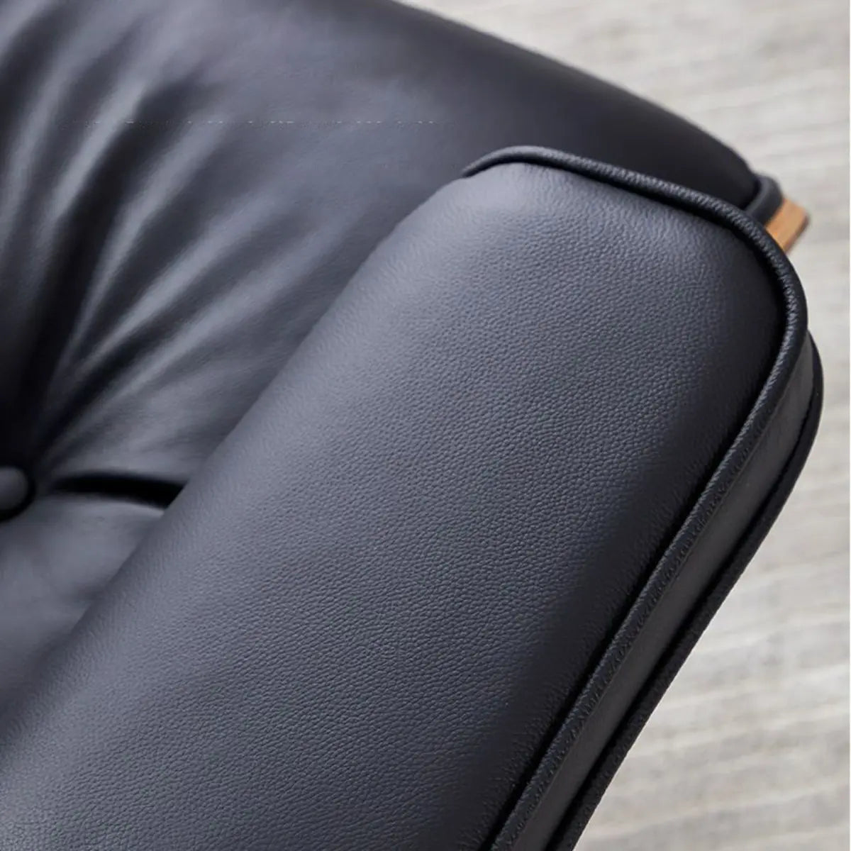 Swivel Water Resistant Leather Star Base Lounge Chair Image - 13