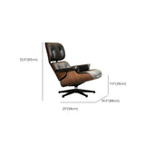 Swivel Water Resistant Leather Star Base Lounge Chair Image - 16