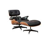Swivel Water Resistant Leather Star Base Lounge Chair Image - 5