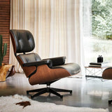 Swivel Water Resistant Leather Star Base Lounge Chair Image - 8