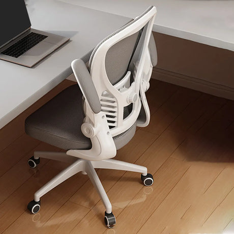 Swivel White Adjustable Home Ergonomic Mesh Office Chair Image - 1