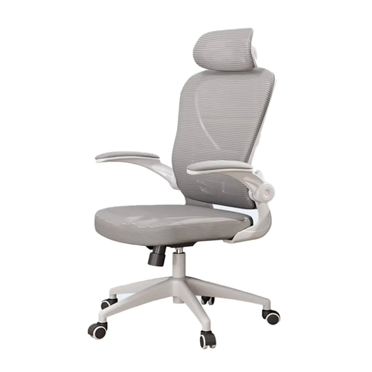 Swivel White Adjustable Home Ergonomic Mesh Office Chair Image - 10