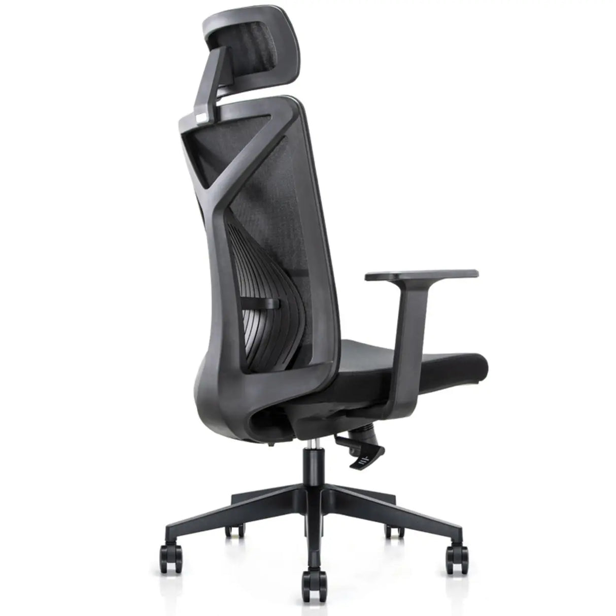 Swivel White Metal Frame Ergonomic Mesh Office Chair Image - 10