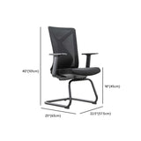 Swivel White Metal Frame Ergonomic Mesh Office Chair Image - 13