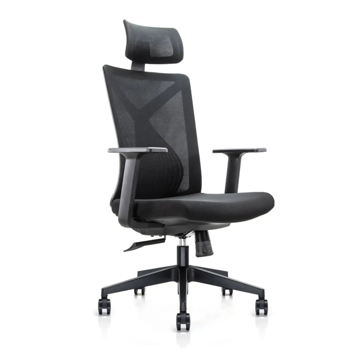 Swivel White Metal Frame Ergonomic Mesh Office Chair Image - 7
