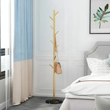 Syilish Gold Metal Tall Freestanding Hall Tree with Hooks Image - 1