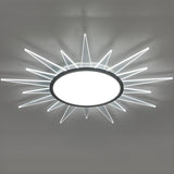 Symmetrical Sunburst LED Flush Mount Light Living Room Image - 10