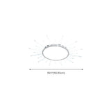 Symmetrical Sunburst LED Flush Mount Light Living Room Image - 20