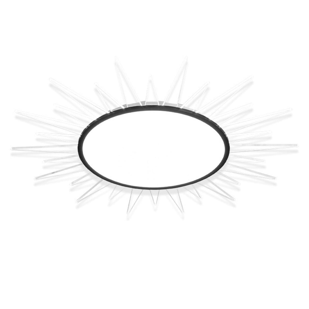 Symmetrical Sunburst LED Flush Mount Light Living Room Image - 5