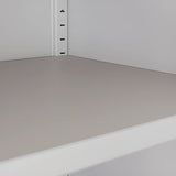 Tall Coffee Steel Vertical Cabinet with Locking Drawers Image - 6