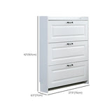 Tall Hallway White Large Capacity Drop Front Shoe Storage Image - 15