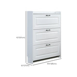 Tall Hallway White Large Capacity Drop Front Shoe Storage Image - 18
