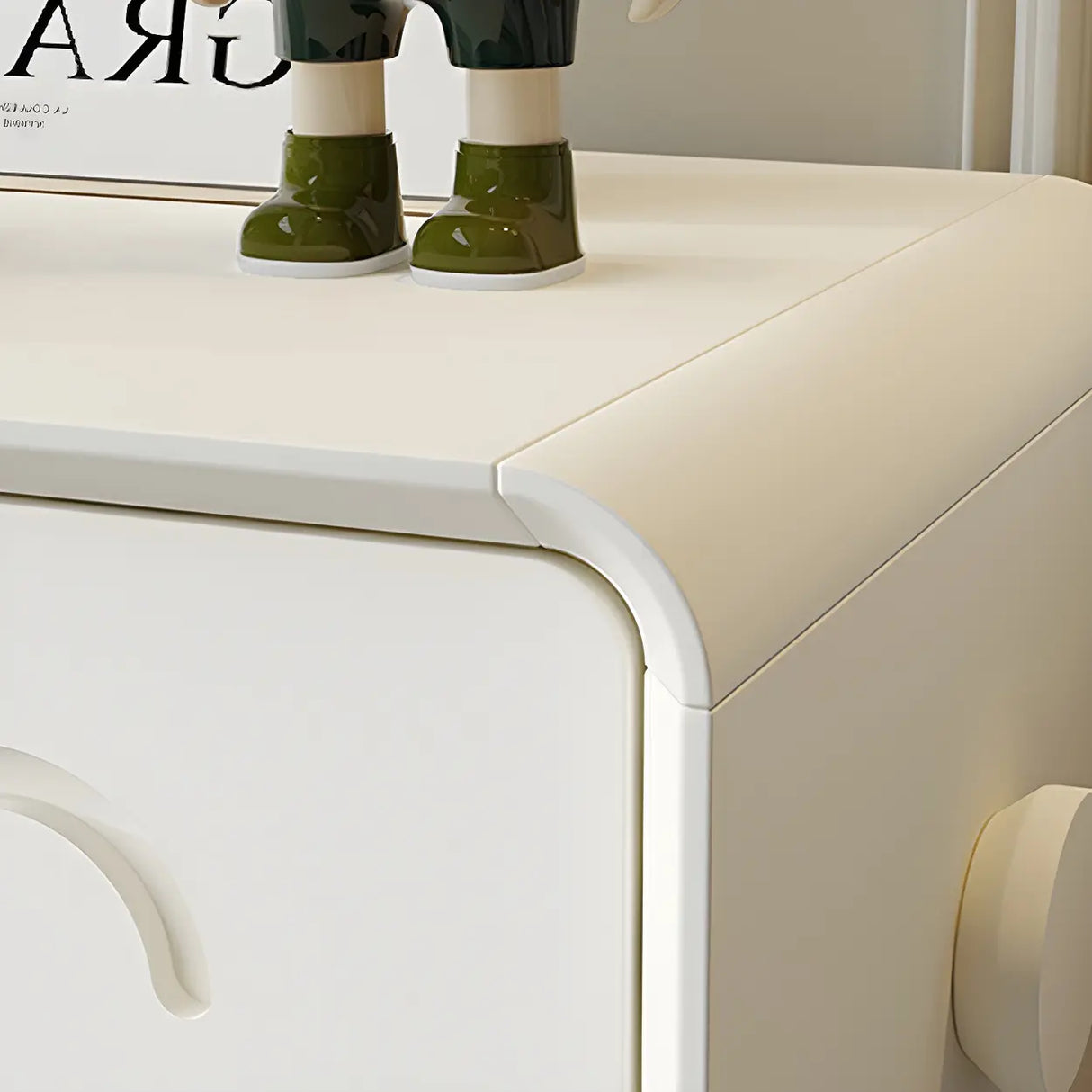 Tall Height Wood Open Storage Nightstand for Kids Image - 10