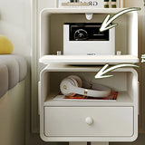 Tall Height Wood Open Storage Nightstand for Kids Image - 11