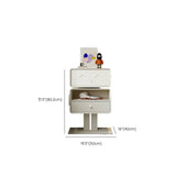 Tall Height Wood Open Storage Nightstand for Kids Image - 16
