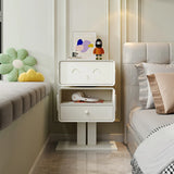 Tall Height Wood Open Storage Nightstand for Kids Image - 2