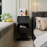 Tall Height Wood Open Storage Nightstand for Kids Image - 7