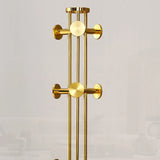 Tall Metal Gold-Black Freestanding Hooks Coat Rack Image - 11