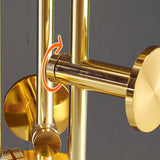 Tall Metal Gold-Black Freestanding Hooks Coat Rack Image - 14